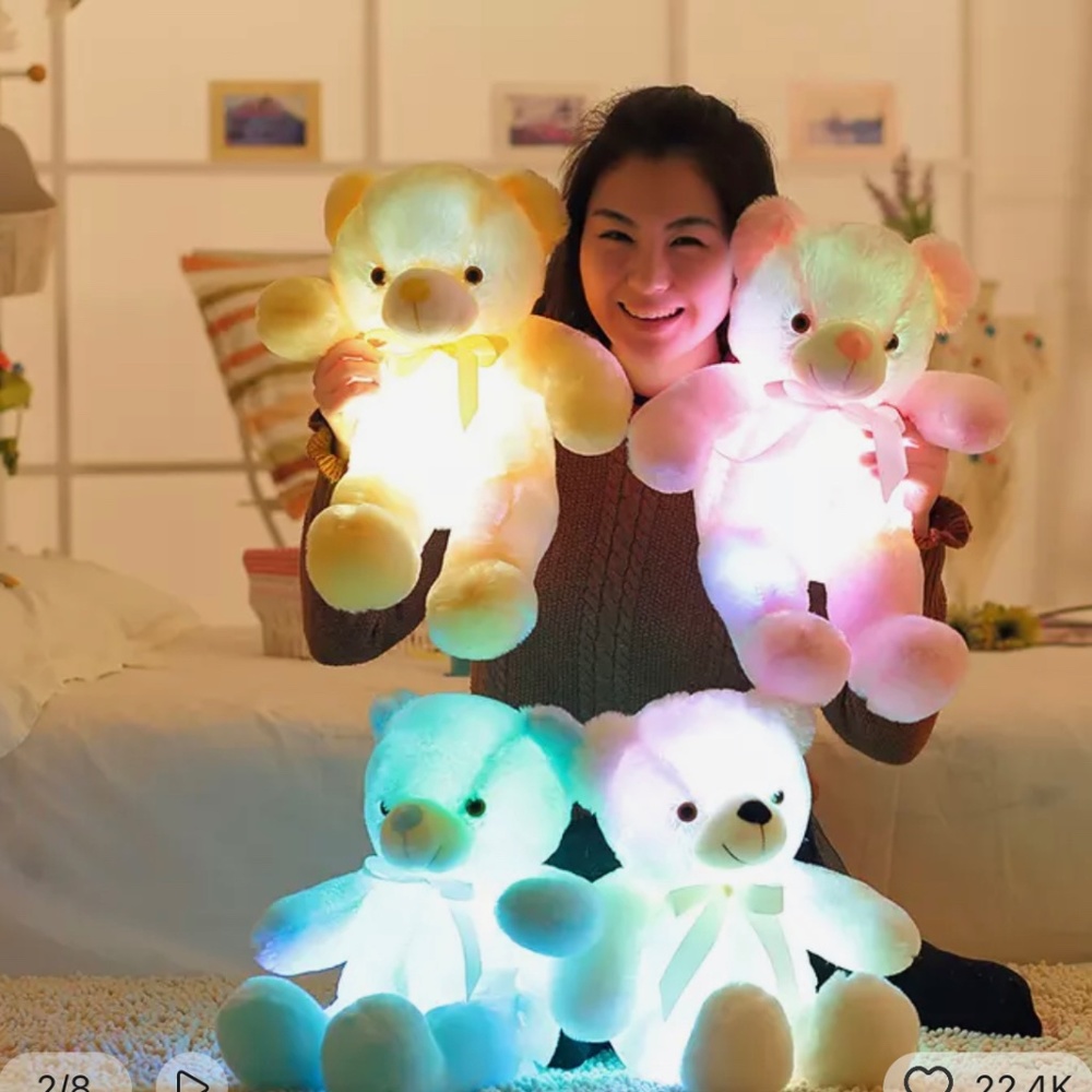 NEW 32-50 CM LUMINUOS LED TEDDY BEAR  32 CM $28.    50 CM $35